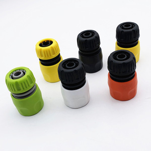 Quick Connect Hose Fittings 1/2 In <b>ABS</b> Plastic Garden Irrigation Water Connector Bulk Hose Adapter Easily Install - Product Image 1