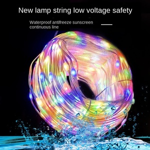 Lámpara de cadena de cuero de Color mágico impermeable de 5V para aplicación Bluetooth Control de voz Ambiente exterior para cortina de explosión de Amazon - Product Image 2