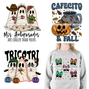 Spooky <span class=keywords><strong>Senora</strong></span> Conchas Latina Halloween Mexican Tricotri Spicy Ghost Espooky Vibes DTF Iron On Transfers Stickers para ropa - Product Image 1