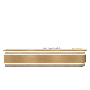 Mostrador de Recepción Rectangular de Madera Sólida Estilo Industrial Personalizable para Restaurantes, Cafés, Pequeñas Tabernas Yimutang - Product Image 5