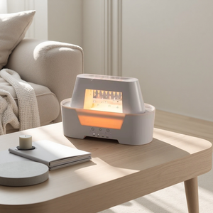 Humidificateur d'aromathérapie Raindrop, ultrasonique, 300 ml, mini, silencieux, lumière ambiante 3 couleurs, télécommande sans fil, minuterie 3 vitesses, pour la maison - Product Image 5