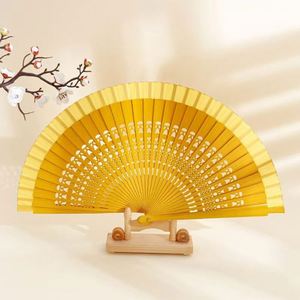 Éventail pliant espagnol en bois à performance fluide, cadeaux d'affaires, motifs publicitaires adorables, peintures sur bambou pour festivals - Product Image 5