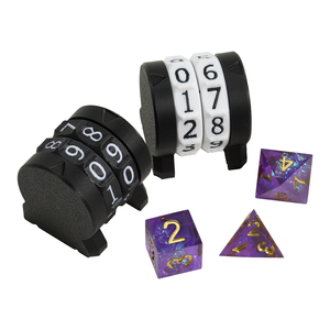 Compteur <span class=keywords><strong>de</strong></span> points double en plastique rigide rotatif pour suivi HP, portable, pour <span class=keywords><strong>jeu</strong></span> <span class=keywords><strong>de</strong></span> <span class=keywords><strong>cartes</strong></span> à collectionner EDH Commander sur table - Product Image 5