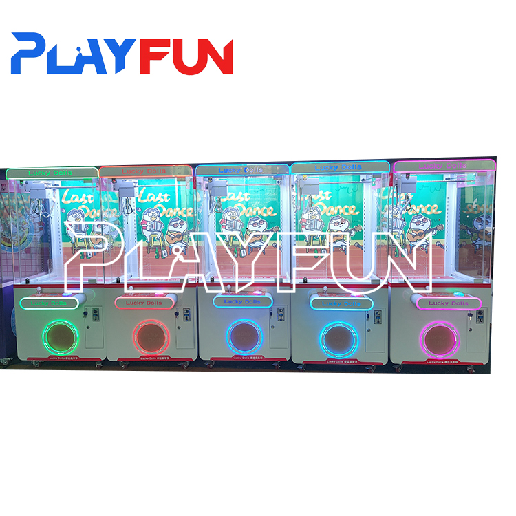 Playfun Горячая продажа на заказ Lucky куклы новый дизайн кран коготь куклы игрового автомата коготь кукла машина коготь машина кран