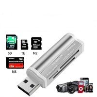 Lector de Tarjetas USB Externo Multifuncional, Mini Adaptador Portátil de Tarjetas TF/SD |   USB 2.0 de Alta Velocidad 480Mbps Plug and Play para Dispositivos Móviles