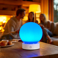 Proyector de Luz RGB de Colores, Recargable, 3D, con Forma Redonda, Lámpara Nocturna Infantil para Halloween, Sala de Estar