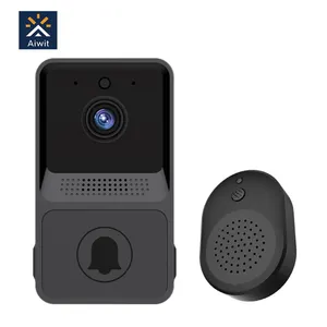 Mini Smart Deurbel Wifi Draadloze Video Camera Ring Deurbel Ingebouwde Batterij Usb Chime Nachtzicht Intercom Deurbel