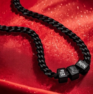 Collana incisa in oro placcato 18K Nickle Free <span class=keywords><strong>per</strong></span> <span class=keywords><strong>lui</strong></span> fidanzato marito regalo di San Valentino <span class=keywords><strong>per</strong></span> <span class=keywords><strong>lui</strong></span> regalo di <span class=keywords><strong>anniversario</strong></span> <span class=keywords><strong>per</strong></span> <span class=keywords><strong>lui</strong></span> - Product Image 4