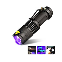 Lampe UV LED rechargeable en plastique ultra-mince 3,7 V (395 nm, 365 nm) pour détection de faux billets, test d'agents fluorescents et usage en camping – Vente en gros