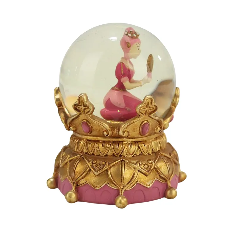 Résine Verre Plastique Artisanat En Gros Personnalisé Le Dessin Animé Princesse Boule À Neige Dessin Animé Souvenir Produits Cadeaux Pour Enfants Filles