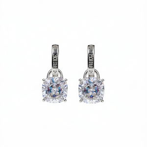 Orecchini di Diamanti Pohnoe Taglio Brillante Rotondo Colore G Argento Naturale Gioielli Classici da Donna per Fidanzamento - Product Image 1