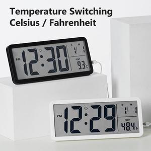 Reloj de Escritorio Eléctrico con Pantalla LCD de 10 Pulgadas y Retroiluminación, Reloj de Pared Digital Grande con Termómetro Interior - Product Image 5