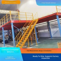 Plateformes de stockage en mezzanine à deux niveaux démontables en acier robuste pour entrepôt, fabriquées en Chine