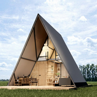 A-Rahmen Dreieckiges Glamping-Zelt Zweistöckige Loft-Villa Wasserdichtes Winddichtes Outdoor-Resort Ferienhaus Campinghaus