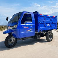 Tricycle minier diesel de 3 tonnes, moteur puissant de 35 CV, tricycle à benne basculante avec déchargement hydraulique pour terrains accidentés et pentes raides