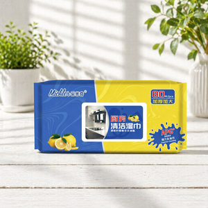 Lingettes <span class=keywords><strong>de</strong></span> cuisine décontaminantes, anti-graisse, extra épaisses, non-tissées, grand format, enroulées, lingettes nettoyantes humides - Product Image 1