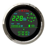 Alat Ukur Bahan Bakar Perahu Motor Skuter Bujur Tampilan Voltmeter Pengukur 85Mm GPS Digital Universal