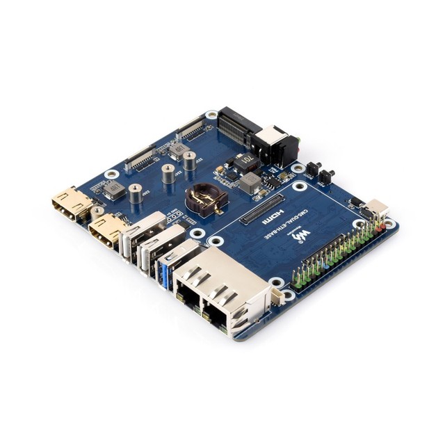 Gigabit / 2.5G Dual Ethernet Base Board for Raspberry Pi CM5 RJ45 Ethernet Ports Supports 4K Display Outputs and MIPI Interfaces