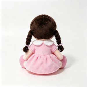 Muñeca de peluche suave y personalizada con vestido, muñeca de peluche de alta calidad para niñas, muñeca de peluche en pose sentada, peluche para dormir. - Product Image 3