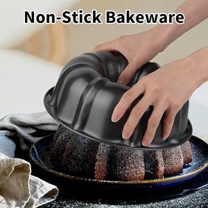 Molde Redondo Antiadherente para Hornear, Apto para Horno, <span class=keywords><strong>de</strong></span> Acero al Carbono Resistente, Diseño Hueco, con Tubo Acanalado, para <span class=keywords><strong>Gelatina</strong></span>, Flan - Product Image 3