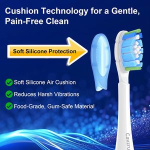 Têtes <span class=keywords><strong>de</strong></span> <span class=keywords><strong>brosse</strong></span> à dents <span class=keywords><strong>de</strong></span> rechange Cavzru pour <span class=keywords><strong>Philips</strong></span> <span class=keywords><strong>Sonicare</strong></span> C3 C2 G3 A3 W2 W3, conception anti-collision - Product Image 2
