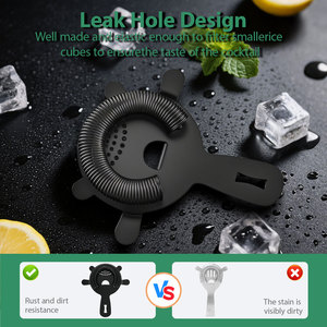 เครื่องกรองฮอว์ธอร์นสำหรับค็อกเทลที่กรองเครื่องดื่มสเตนเลสสตีลสำหรับแก้วผสมเครื่องดื่มบาร์เทนเดอร์ชุดเครื่องมือบาร์ - Product Image 4