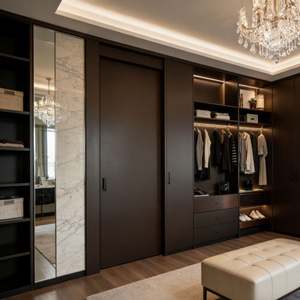 BALOM Customized Modern Business Style Large Hanging <b>Wardrobe</b> Multi Layer Bedroom Closet Luxury Glass Display Cabinet - Product Image 4