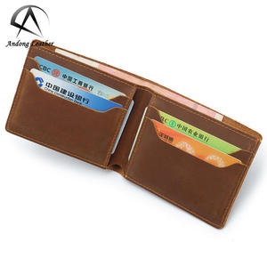 Andong - Cartera Corta de Cuero para Hombre, Estilo Retro, con Bolsillo para Llaves, Tarjetero Multifunción y Monedero - Product Image 4