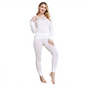 Sprint Sports Winter 100% <b>Silk</b> Breathable <b>Thermal</b> <b>Underwear</b> Women Slim Fit Base Layer O-neck Solid Knitted Vest Self-Heating No - Product Image 2
