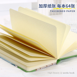 Fresco Simple grueso Tapa dura A4 semana planificador impreso cuadrícula cuaderno de alto valor portátil fresco Simple diario organizador fresco - Product Image 3