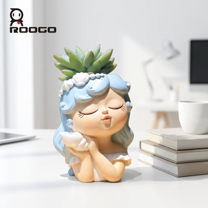 Roogo Nouveau Style Pot de Fleurs Fée Princesse pour Filles, Décoration de Bureau et Jardin, Cadeaux Bonsaï pour Amis - Product Image 3