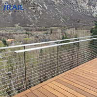 Système de garde-corps en câble d'acier inoxydable pour escaliers intérieurs, balustrade moderne avec fils horizontaux, durable, facile à installer