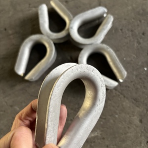 Precio de fábrica Cuerda de alambre de alta calidad Manga de dedal Anillo triangular Anillo de corazón de pollo Cuerda de <span class=keywords><strong>Capel</strong></span> y conector de cable - Product Image 3