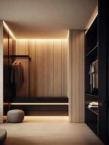 Fabricant de meubles sur mesure Meubles de chambre à coucher Armoire moderne modulaire en bois Design Garde-robe de chambre Style minimaliste - Product Image 5