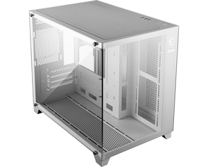 <span class=keywords><strong>MSI</strong></span> PAG PANO M100L BLANC/NOIR, un châssis « vue sur mer » à côtés en verre pour ordinateurs de jeu de bureau - Product Image 4