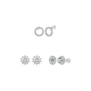 925 Sterling Silver Fashion Jewelry Stud Fine Jewelry Making Wholesale Moissanite Romantic Star Brilliant Beauty 0.5ct Earrings