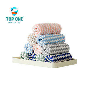 Top One Juego de paños de limpieza de microfibra reutilizables de 2 lados versátiles para limpieza de platos de cocina y productos deportivos y de entretenimiento - Product Image 1