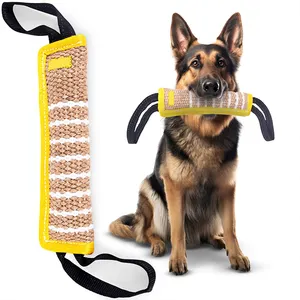 Sterke Jute Vezels Hond Bijtstick Weerstaat Bite Zachte Katoenen Stof Hond Stoere Bite Mouw Voor Professionele Hondentrainers