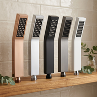 Douche à effet pluie en acier inoxydable poli SUS304 avec poignée unique et douchette à main, accessoires de robinetterie de salle de bain pour appartement