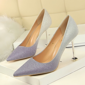 Zapatos de Tacón Alto con Punta en Pico y Lentejuelas, Diseño Evergreen para Bodas y Fiestas, Moda Verano 2026 - Product Image 1