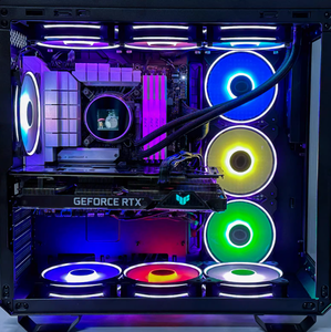 Ventilador de chasis Cooler Master HALO negro y blanco ARGB, paquete de 3, 12 V CC, 4 pines PWM, rodamiento de fluido, disipador de calor de cobre y plástico, iluminación LED colorida - Product Image 2