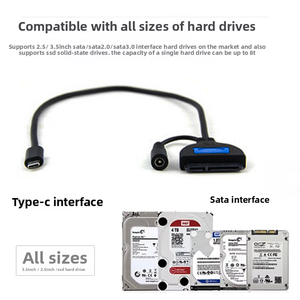 Loại-C để <span class=keywords><strong>SATA</strong></span> dễ dàng ổ đĩa Cáp di động trạng thái rắn kết nối dữ liệu cho 2.5inch & 3.5inch Giao diện thiết bị - Product Image 3