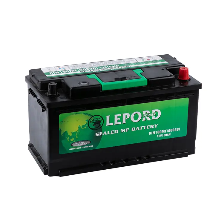 Korean 12V DIN100/60038 100amp car battery lead acid maintenance free truck car auto batteries