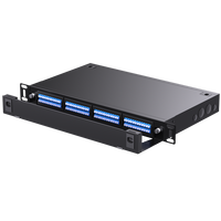 Châssis ODF modulaire 2U 19 pouces coulissant pour panneau de brassage de fibres MPO 144 ports LC Duplex, certifié REACH SVHC pour centre de données