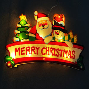 Silueta Navideña LED para Ventana, Funciona con Pilas, con Diseño <span class=keywords><strong>de</strong></span> Santa Claus/Campana Navideña/<span class=keywords><strong>Muñeco</strong></span> <span class=keywords><strong>de</strong></span> <span class=keywords><strong>Nieve</strong></span>/Reno/Árbol <span class=keywords><strong>de</strong></span> Navidad/Pentagrama - Product Image 3