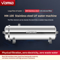 Ioniseur d'eau pour toute la maison Vamia HM-100, purificateur d'eau 1000L/h, grand débit, sans électricité, système d'ultrafiltration en acier inoxydable 304