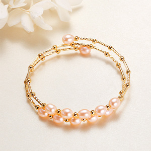Wholesale Freshwater Pearl <b>Bracelet</b> and Elastic Bangle Trendy Women's Fashion Jewelry - Product Image 4