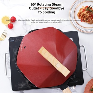 Wok Hexagonal Antiadherente de 28 cm, Serie Maple Leaf, con Tapa, Sartén Ligera de Aluminio, Capacidad de 6 L, Apta para Todas las Estufas, para 3 a 5 Personas - Product Image 3