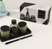 Bougie parfumée à la cire de soja et diffuseur de parfum de luxe, ensemble cadeau premium pour la décoration de la maison, hôtels parfumés