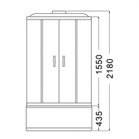 Cabine de douche intelligente antibactérienne à fermeture douce, cabine de douche massante pour centre de réadaptation